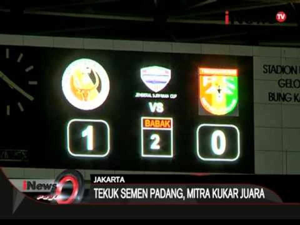 Menang atas semen padang, mitra kukar boyong Piala Jendral Sudirman - iNews Pagi 25/01