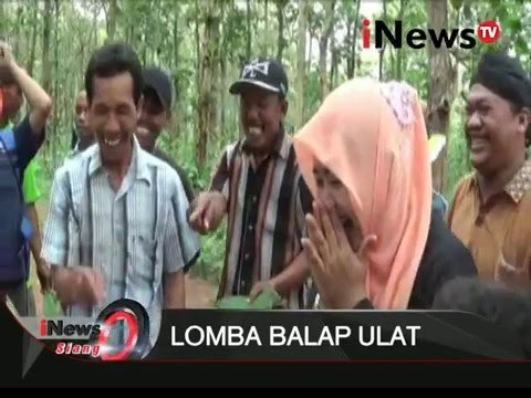 Lomba balap ulat Di Bojonegoro sebagai bentuk kampanye pelestarian lingkungan - iNews Siang 04/01