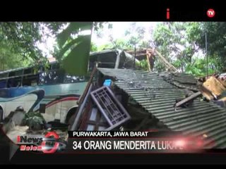 Bus tabrak rumah warga, 34 orang menderita luka-luka, Purwakarta - iNews Malam 05/01