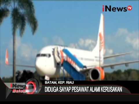Lion Air mendarat darurat di bandara riau, diduga ada kerusakan sayap pesawat - iNews Malam 05/01