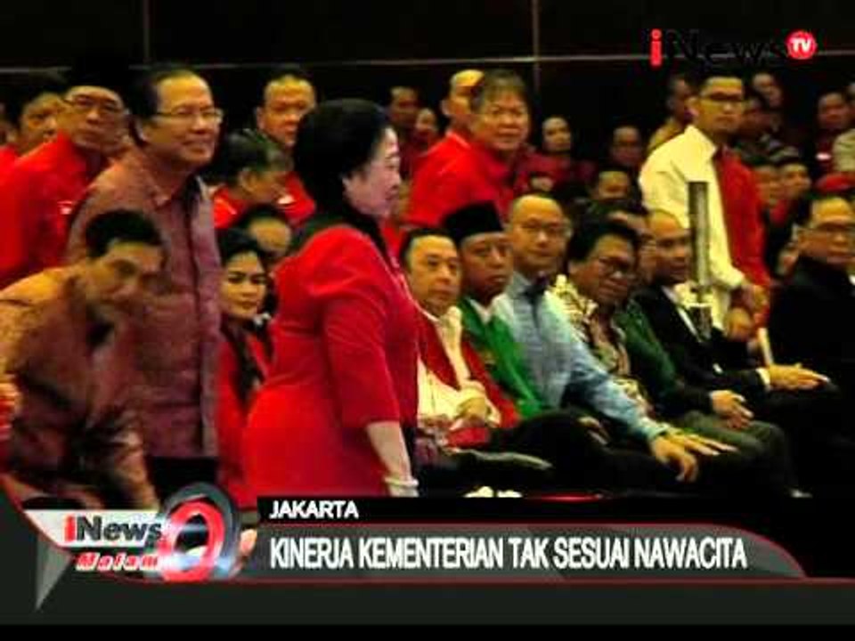 Megawati kritik kinerja kementerian BUMN dalam rakernas PDIP - iNews Malam 10/01