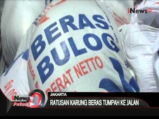 Ratusan karung beras berserakan ditengah jalan di Tanjung Priok - iNews Petang 08/01
