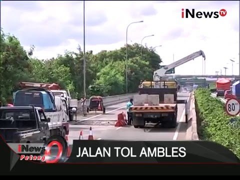 Jalan tol Wiyoto-Wiyono menuju Bandara Soekarno-Hatta ambles - iNews Petang 1301