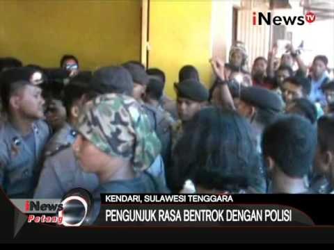 Aksi demonstrasi menuntut upah karyawan di Kendari berlangsung ricuh - iNews Petang 1301