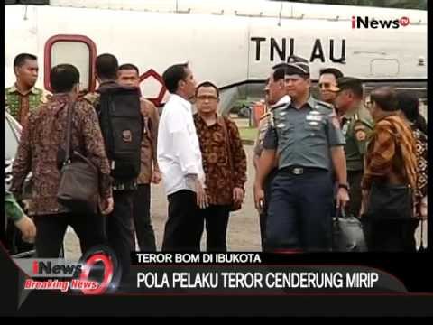 Presiden Jokowi tinjau lokasi ledakan Sarinah, penjagaan VVIP diperketat - iNews Breaking News 14/01