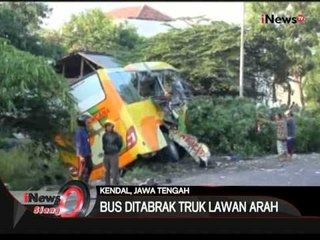 Bus Jakarta-Malang ditabrak truk tangki di Kendal, 21 penumpang luka serius -  - iNews Siang 21/01