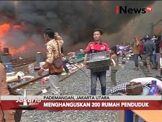 Kebakaran melanda pemukiman padat penduduk di Kampung Baru, Pademangan, Jakut - Jakarta Today 26/01