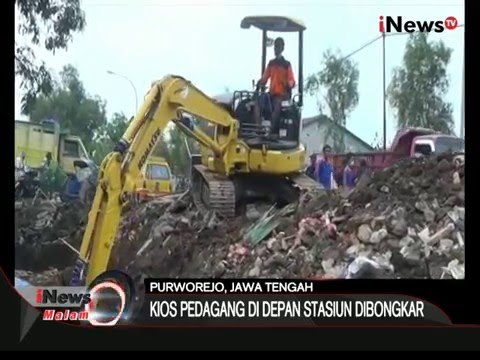 23 kios di depan stasiun Kutoarjo dibongkar, ketegangan pemilik kios terjadi - iNews Malam 02/02