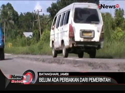 Kontur tanah yg bergelombang, jalan lintas Sumatera retak dan ambles - iNews Malam 02/02