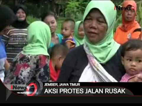 Warga lakukan aksi protes akibat jalan rusak yang belum diperbaiki di Jember - iNews Pagi 12/02