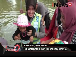 Polwan cantik bantu evakuasi korban banjir - iNews Petang 15/02