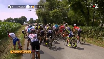 Tour de France 2018 : chute du peloton lors de la 4e étape