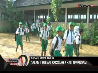 Jebolnya sebuah tanggul di Tuban mengakibatkan sebuah sekolah terendam banjir - iNews Siang 22/02