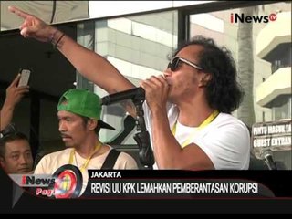 Tolak revisi UU KPK, Slank gelar mini konser di depan gedung KPK - iNews Pagi 23/02