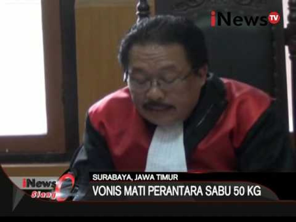Terdakwa narkoba divonis hukuman mati yang menjadi perantara sabu seberat 50 kg - iNews Siang 02/03