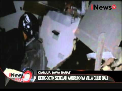 Rekaman Detik-detik pasca ambruknya Vila di Cianjur akibat longsor - iNews Pagi 11/03