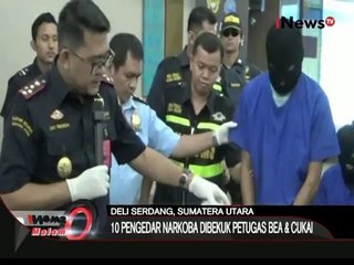Petugas Bea Cukai Kualanamu bekuk 10 orang sindikat narkoba Internasional - iNews Malam 15/03