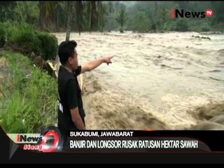 Longsor dan banjir rusak Jembatan dan Ladang di 2 kecamatan di sukabumi - iNews Siang 15/03