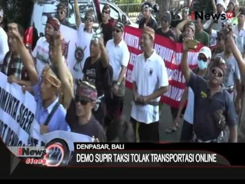 Unjuk rasa menolak angkutan berbasis online juga terjadi di Denpasar, Bali - iNews Siang 23/03