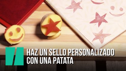 Haz un sello personalizado con una patata