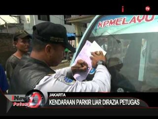 Petugas gelar razia parkir liar, sejumlah kendaraan diderek dan ditilang - iNews Petang 29/03