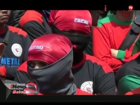 Ratusan buruh datangi gedung Pengadilan Negeri desak 26 rekan mereka dibebaskan - iNews Malam 28/03