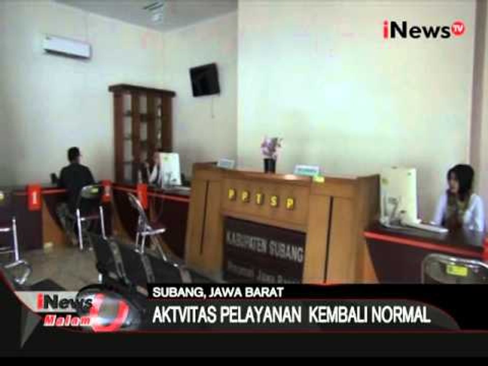 Pasca disegel, pelayanan publik di kantor Bupati Subang sudah kembali normal - iNews Malam 13/04