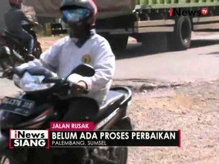 Kondisi parah terjadi di Palembang, jalan rusak kerap picu kecelakaan - iNews Siang 27/04