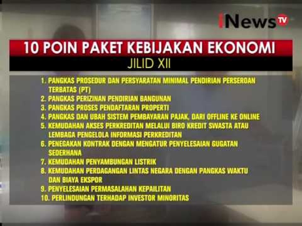 Jokowi Umumkan 10 Poin Paket Kebijakan Jilid XII - iNews Pagi 29/04
