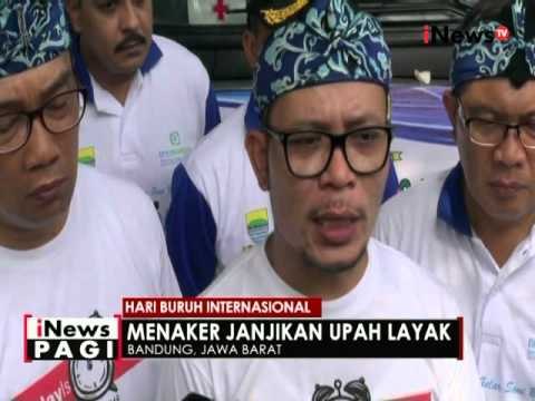 Menaker temui ribuan buruh saat perayaan hari buruh di Bandung - iNews Pagi 02/05
