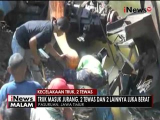2 orang tewas dan 2 luka-luka dalam kecelakaan truk di Pasuruan, Jatim - iNews Malam 04/05