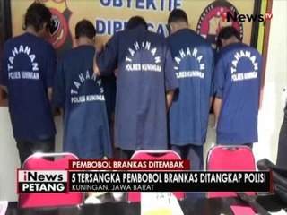 5 pelaku pembobol brankas koperasi di Kuningan, Jabar diamankan polisi - iNews Petang 07/06