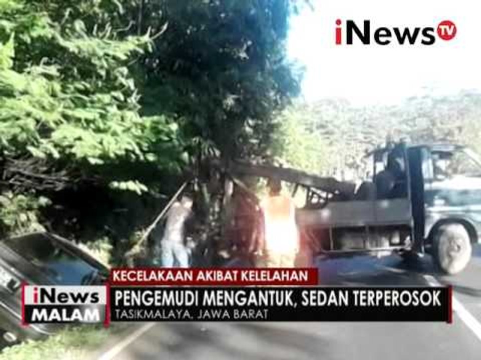 Sedan masuk parit di jalur maut Tanjakan gentong - iNews Malam 08/05