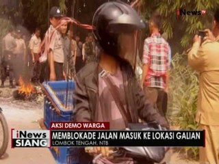 Aksi Demo Warga, Memblokade Jalan Masuk Ke lokasi Galian - iNews Siang 11/05