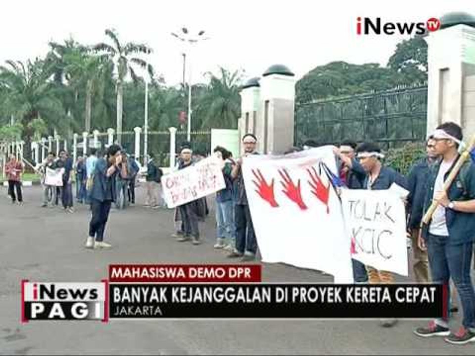 Menuntut DPR mengawasi proyek kereta cepat, Mahasiswa ITB demo didepan DPR - iNews Pagi 20/05