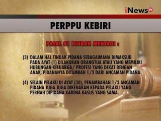 Inilah beberapa perubahan mendasar dalam pasal Perppu kebiri - iNews Siang 26/05