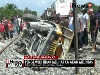 2 Orang tewas setelah mobil yang dikendarainya tertabrak kereta api di Sumut - iNews Malam 29/05