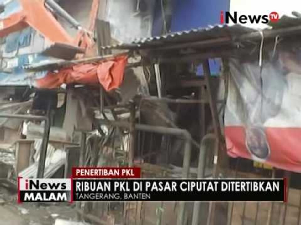 Ribuan PKL yang memadati trotoar pasar Ciputat ditertibkan petugas - iNews Malam 30/05