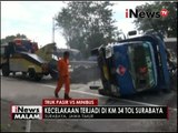 Ban meletus, Truk Pasir terguling di KM 34 tol Surabaya - iNews Malam 08/06