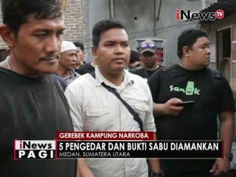 Grebek kampung narkoba, 5 pegedar dan bukti sabu diamankan petugas - iNews Pagi 09/06