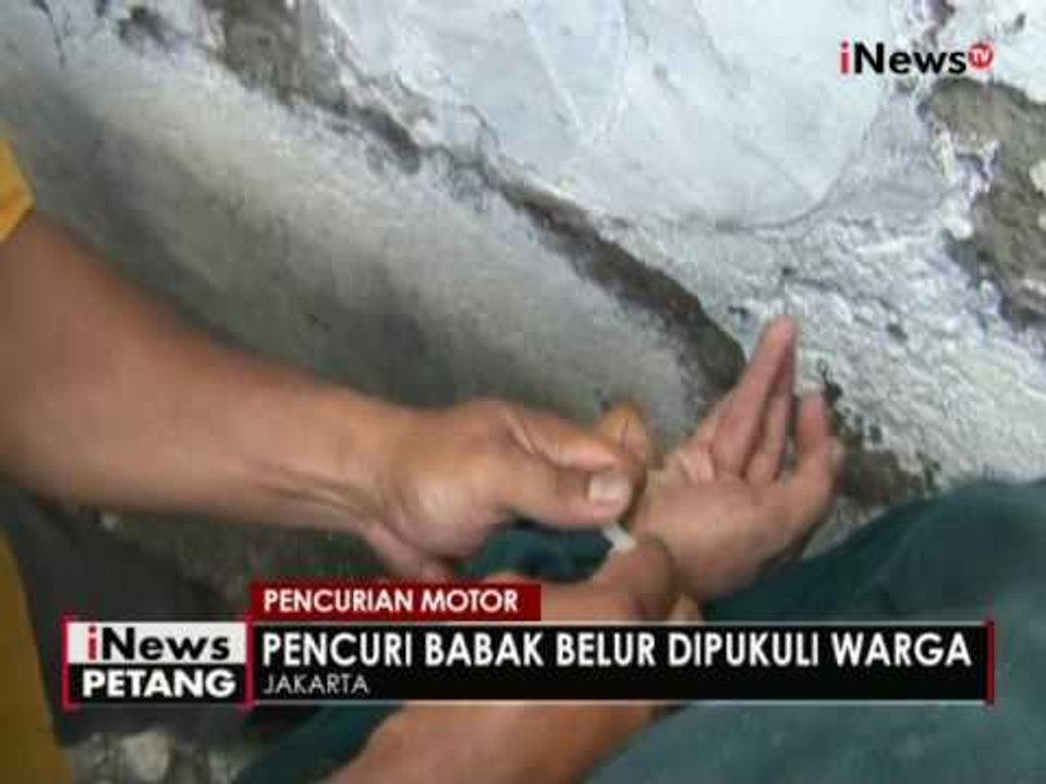 Kedapatan curi motor, seorang pemuda babak belur dihajar warga di Tanjung Duren - iNews Petang 10/06
