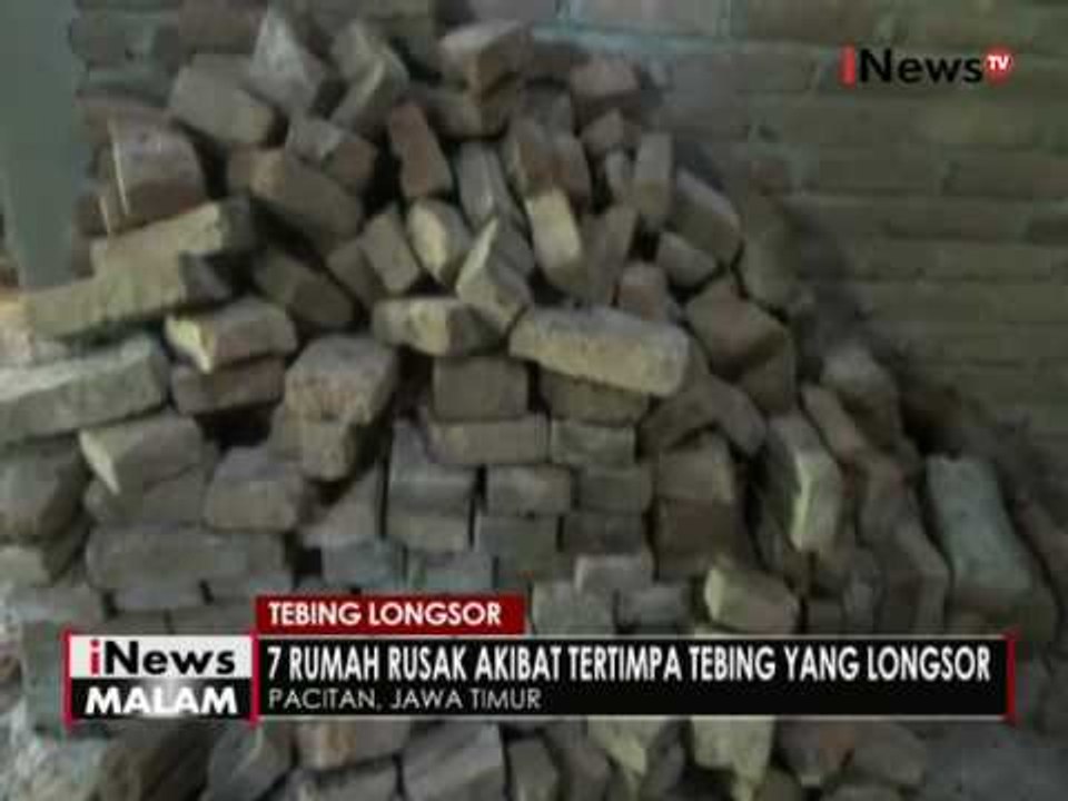 Sebuah tebing di Pacitan longsor, rumah warga rusak diterjang longsor - iNews Malam 12/06