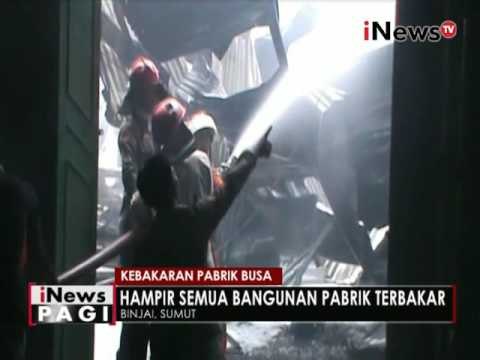 Pabrik busa terbakar, pemadam kesulitan memadamkan api - iNews Pagi 14/06