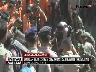 1 jenazah korban ambruknya jembatan di Lombok Timur berhasil dievakuasi - iNews Malam 15/06