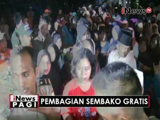 Ratusan warga berkerumun dapat sembako gratis - iNews Pagi 17/06
