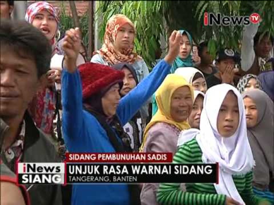 Sidang pembunuhan sadis. unjuk rasa warnai sidang - iNews Siang 16/06