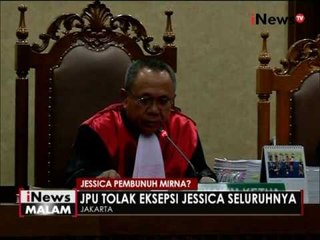 JPU tolak nota eksepsi yang diajukan Jessica dan tim kuasa hukum terdakwa - iNews Malam 21/06