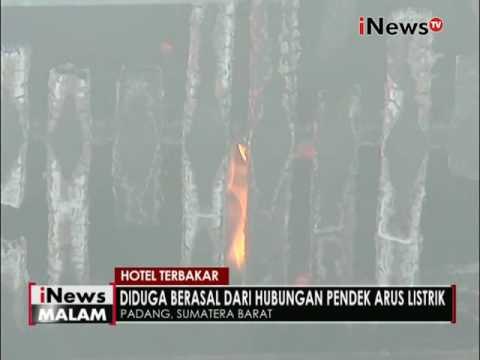 Diduga arus pendek listrik, hotel di Padang Sumbar ludes terbakar - iNews Malam 23/06