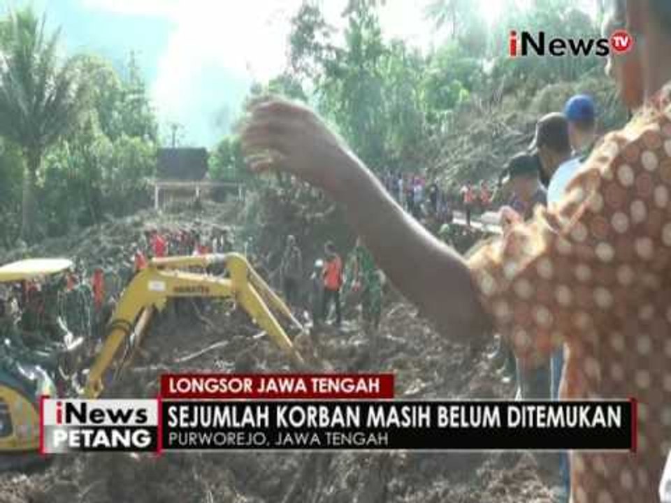 Pencarian longsor Jawa Tengah menggunakan alat berat - iNews Petang 22/06