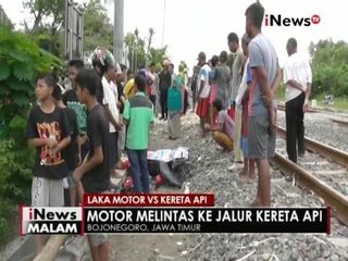 Perlintasan tanpa palang pintu, motor hancur tertabrak kereta - iNews Malam 27/06